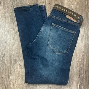 FINAL PRICE Men’s True Craft Tapered Denim Blue Jeans with Belt